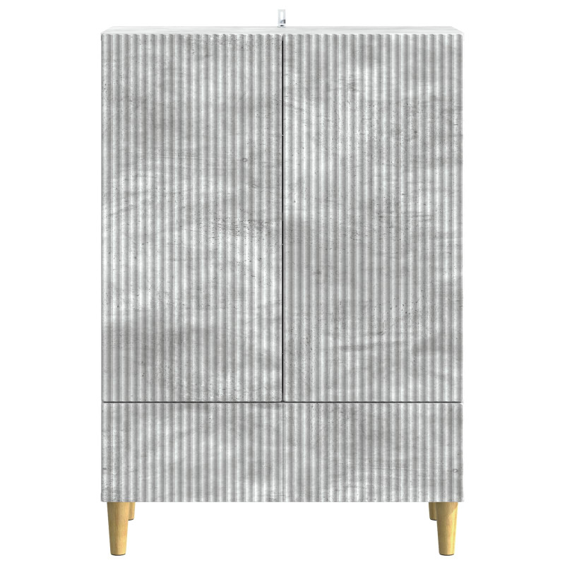 Bufet Betonowy szary 66 x 34,5 x 95 cm Drewno inżynieryjne
