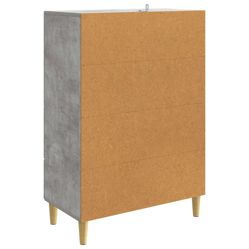 Bufet Betonowy szary 66 x 34,5 x 95 cm Drewno inżynieryjne