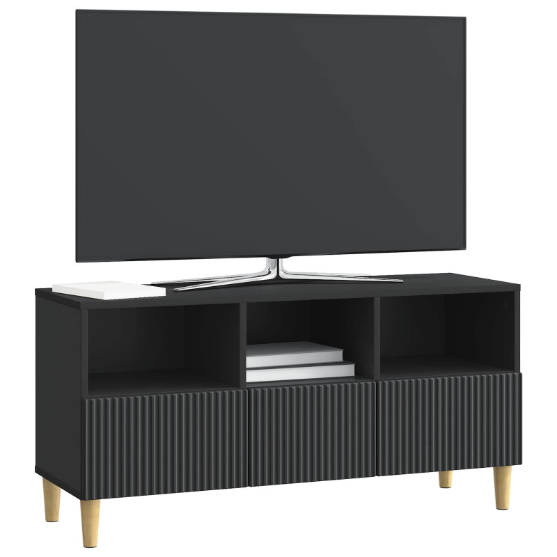 Szafka pod telewizor z szufladą Czarny 102 x 34,5 x 50 cm