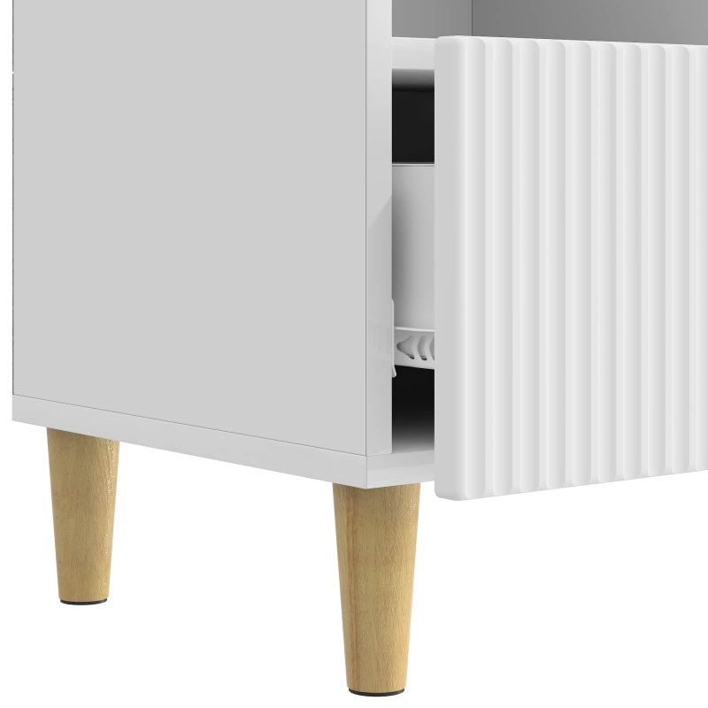 Szafka pod telewizor Biały wysoki połysk 102 x 34,5 x 50 cm