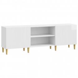 Szafka pod telewizor Biały wysoki połysk 150 x 31 x 50 cm