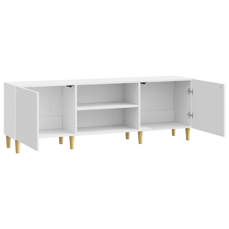 Szafka pod telewizor Biały wysoki połysk 150 x 31 x 50 cm