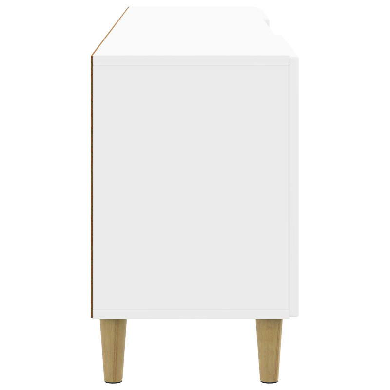 Szafka pod telewizor Biały wysoki połysk 150 x 31 x 50 cm