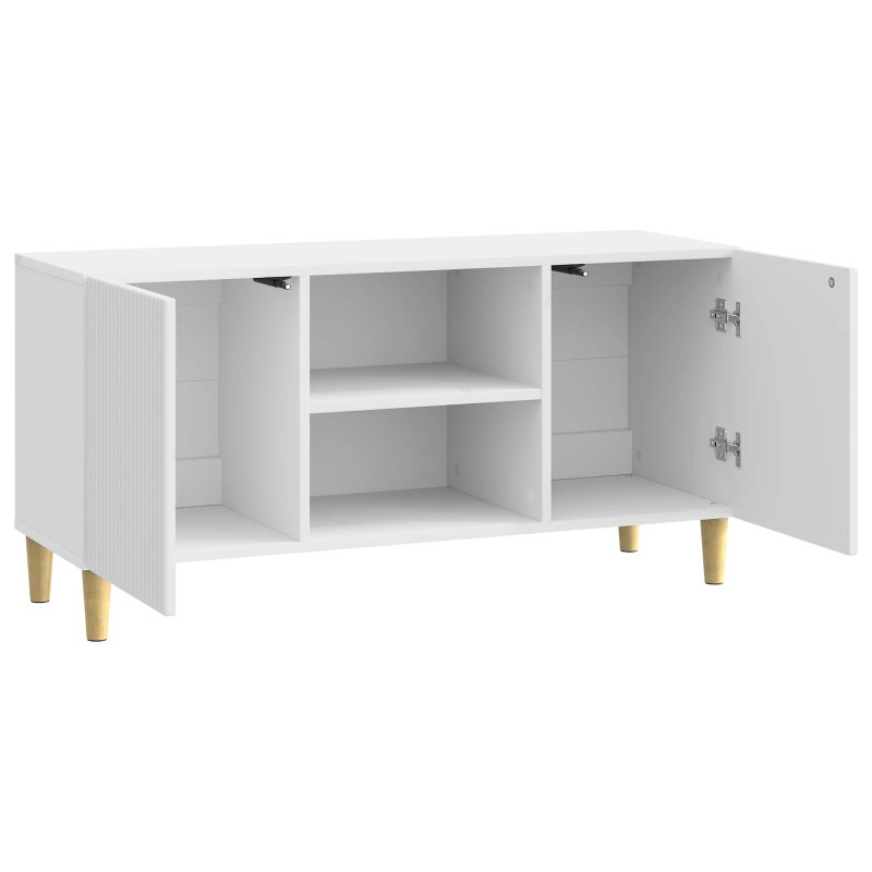Szafka pod telewizor Biały wysoki połysk 102 x 34,5 x 50 cm