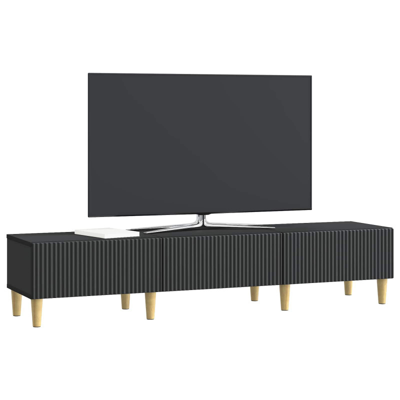 Szafka pod telewizor z szufladą Czarny 147 x 34,5 x 30 cm