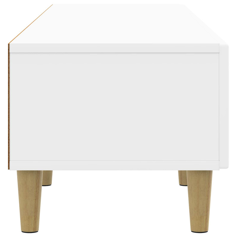Szafka pod telewizor Biały wysoki połysk 147 x 34,5 x 30 cm