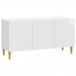 Szafka pod telewizor Biały wysoki połysk 99 x 34,5 x 50 cm