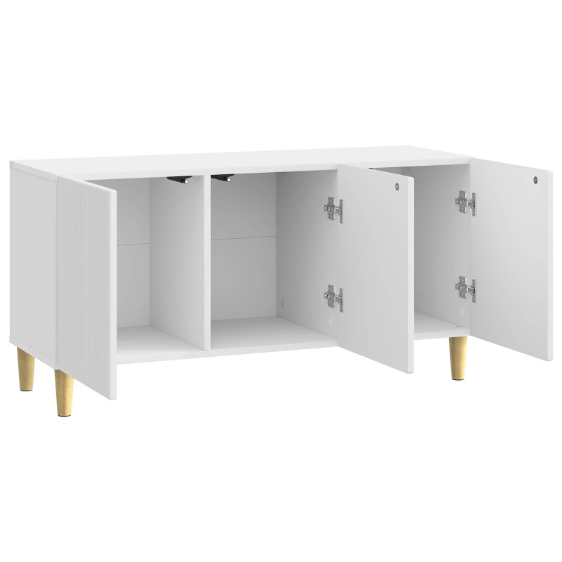 Szafka pod telewizor Biały wysoki połysk 99 x 34,5 x 50 cm