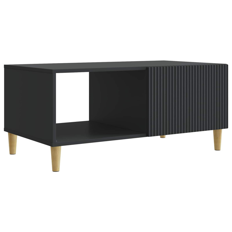 Stolik kawowy Czarny 90 x 50 x 40 cm Drewno inżynieryjne