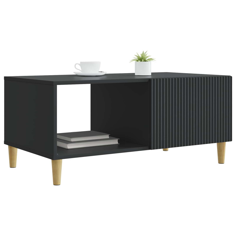Stolik kawowy Czarny 90 x 50 x 40 cm Drewno inżynieryjne