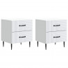 Szafka Nocna z szufladą 2 pcs Biały 43 x 34,5 x 47,5 cm