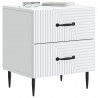 Szafka Nocna z szufladą 2 pcs Biały 43 x 34,5 x 47,5 cm