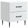 Szafka Nocna z szufladą 2 pcs Biały 43 x 34,5 x 47,5 cm