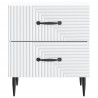 Szafka Nocna z szufladą 2 pcs Biały 43 x 34,5 x 47,5 cm