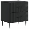 Szafka Nocna z szufladą 2 pcs Czarny 43 x 34,5 x 47,5 cm
