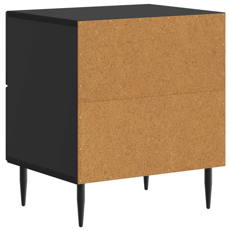 Szafka Nocna z szufladą 2 pcs Czarny 43 x 34,5 x 47,5 cm