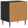 Szafka Nocna z szufladą 2 pcs Czarny 43 x 34,5 x 47,5 cm