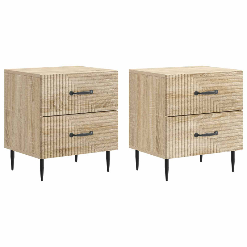 Szafka Nocna z szufladą 2 pcs dąb Sonoma 43 x 34,5 x 47,5 cm