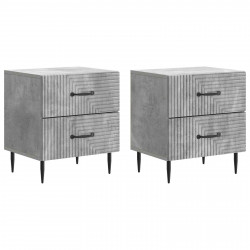 Szafka Nocna 2 pcs Betonowy szary 43 x 34,5 x 47,5 cm