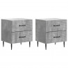 Szafka Nocna 2 pcs Betonowy szary 43 x 34,5 x 47,5 cm