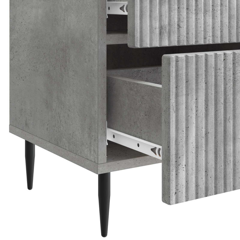 Szafka Nocna 2 pcs Betonowy szary 43 x 34,5 x 47,5 cm