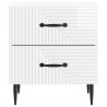 Szafka Nocna 2 pcs Biały wysoki połysk 43 x 34,5 x 47,5 cm