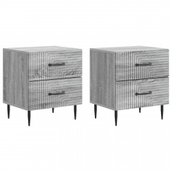 Szafka Nocna z szufladą 2 pcs Szary Sonoma 43 x 34,5 x 47,5 cm