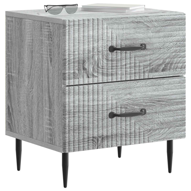 Szafka Nocna z szufladą 2 pcs Szary Sonoma 43 x 34,5 x 47,5 cm