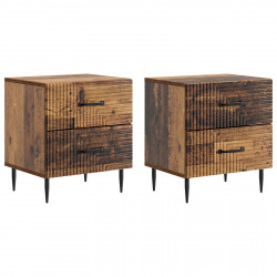 Szafka Nocna z szufladą 2 pcs Stare drewno 43 x 34,5 x 47,5 cm