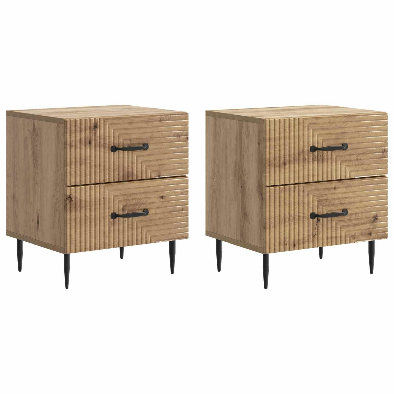 Szafka Nocna z szufladą 2 pcs Dąb artisan 43 x 34,5 x 47,5 cm