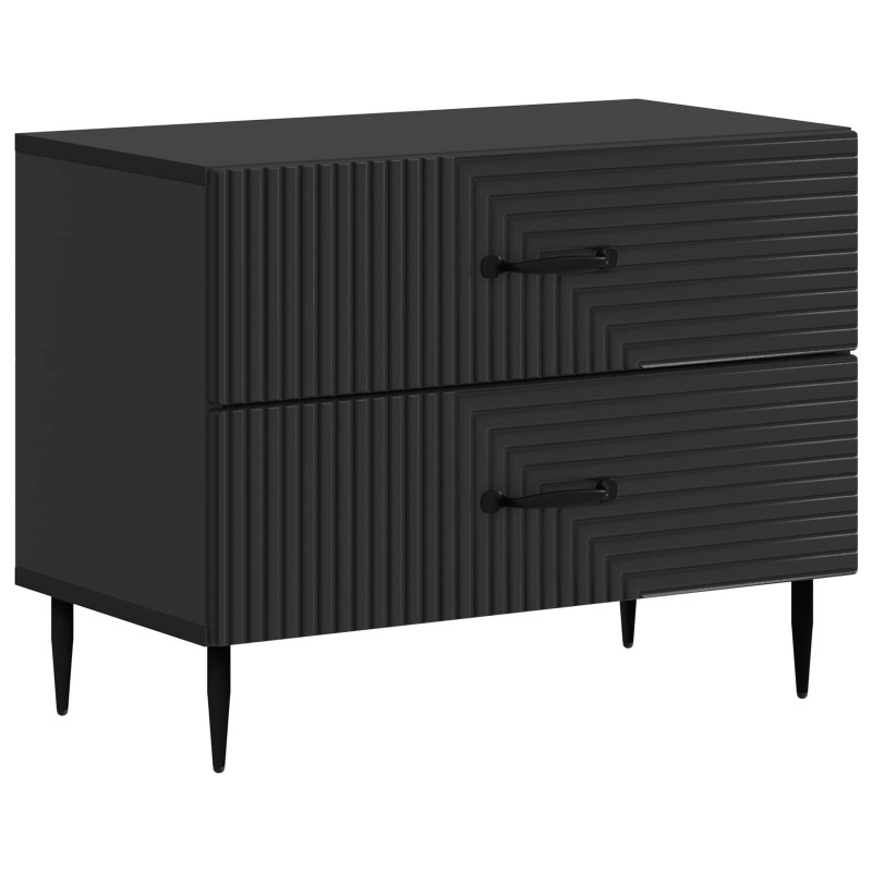 Szafka Nocna Czarny 62 x 34,5 x 47,5 cm Drewno inżynieryjne