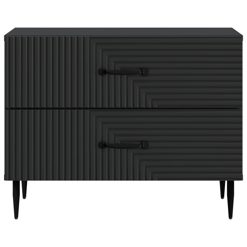 Szafka Nocna Czarny 62 x 34,5 x 47,5 cm Drewno inżynieryjne