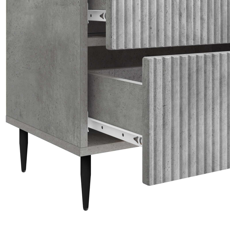 Szafka Nocna z szufladą Betonowy szary 62 x 34,5 x 47,5 cm