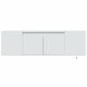 Ścienna szafka TV z LED, biała, 135x31x39,5 cm