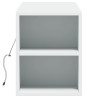 Ścienna szafka TV z LED, biała, 135x31x39,5 cm