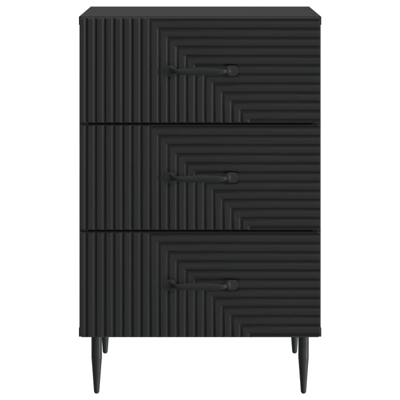 Szafka Nocna Czarny 43 x 41 x 66,5 cm Drewno inżynieryjne