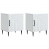 Szafka Nocna 2 pcs Biały 43 x 34,5 x 50 cm Drewno inżynieryjne