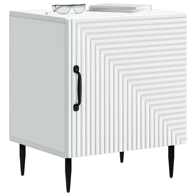 Szafka Nocna 2 pcs Biały 43 x 34,5 x 50 cm Drewno inżynieryjne
