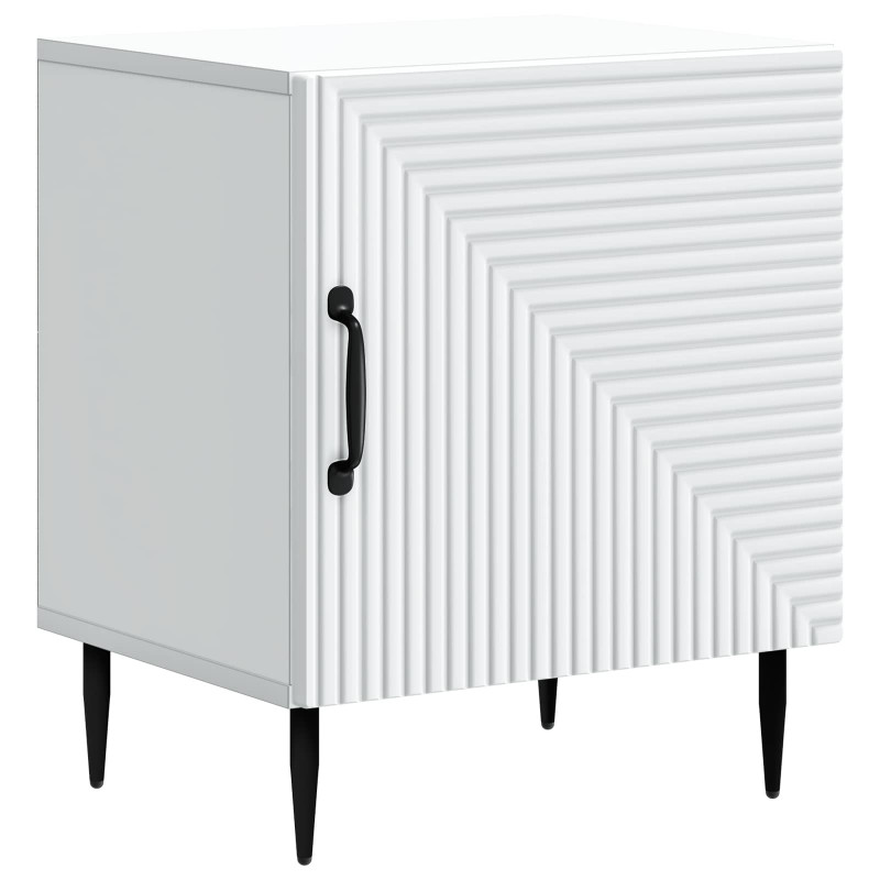 Szafka Nocna 2 pcs Biały 43 x 34,5 x 50 cm Drewno inżynieryjne