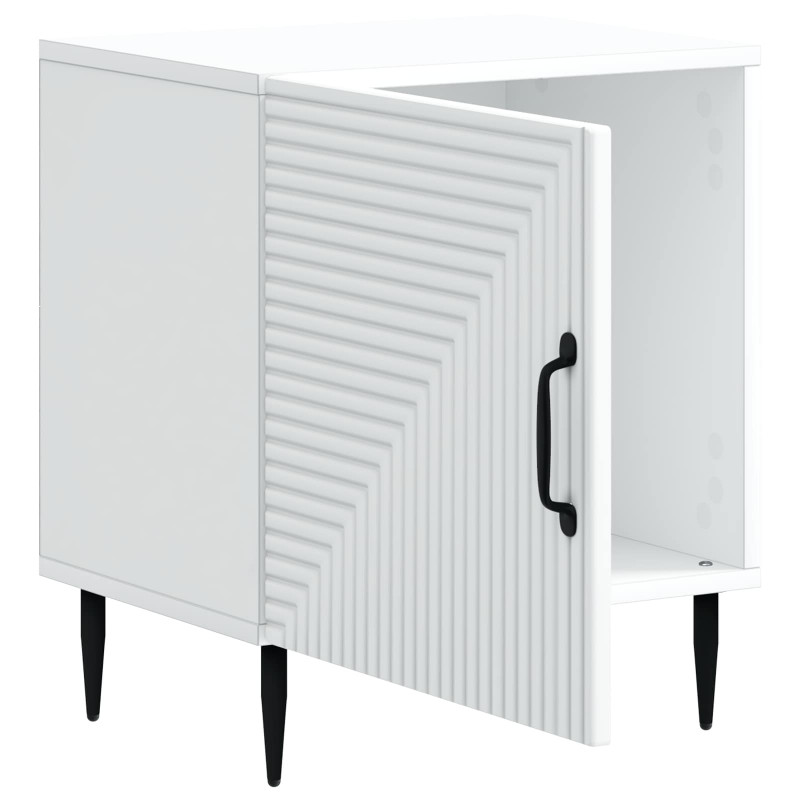 Szafka Nocna 2 pcs Biały 43 x 34,5 x 50 cm Drewno inżynieryjne