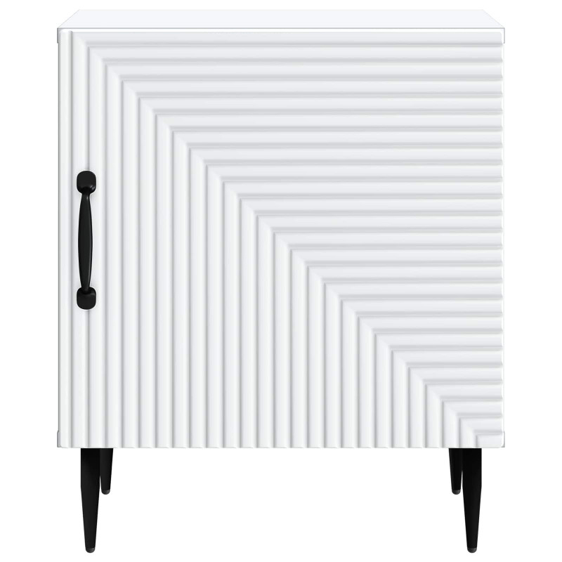 Szafka Nocna 2 pcs Biały 43 x 34,5 x 50 cm Drewno inżynieryjne