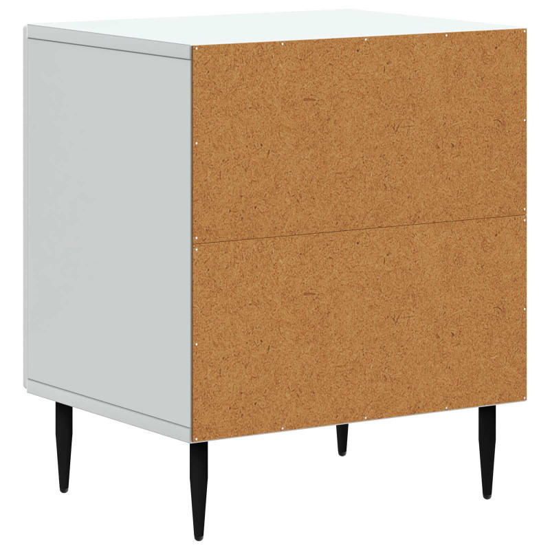 Szafka Nocna 2 pcs Biały 43 x 34,5 x 50 cm Drewno inżynieryjne