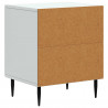 Szafka Nocna 2 pcs Biały 43 x 34,5 x 50 cm Drewno inżynieryjne