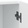 Szafka Nocna 2 pcs Biały 43 x 34,5 x 50 cm Drewno inżynieryjne