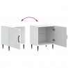 Szafka Nocna 2 pcs Biały 43 x 34,5 x 50 cm Drewno inżynieryjne