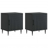 Szafka Nocna 2 pcs Czarny 43 x 34,5 x 50 cm Drewno inżynieryjne