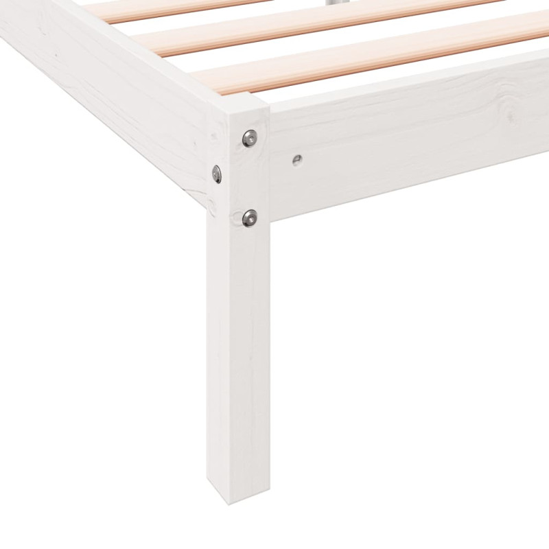 Dłuższe łóżko bez materaca, 100x210 cm, lite drewno sosnowe