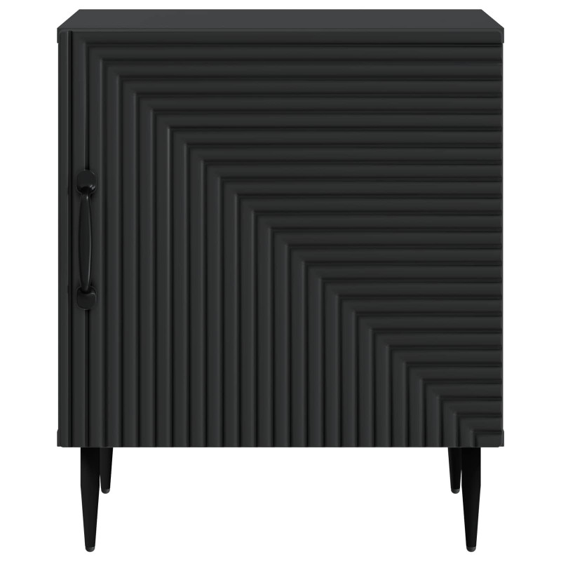 Szafka Nocna 2 pcs Czarny 43 x 34,5 x 50 cm Drewno inżynieryjne