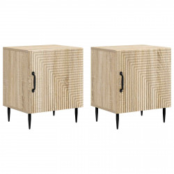 Szafka Nocna 2 pcs dąb Sonoma 43 x 34,5 x 50 cm