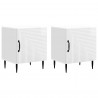 Szafka Nocna 2 pcs Biały wysoki połysk 43 x 34,5 x 50 cm